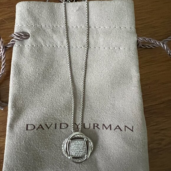 David Yurman Infinity Pendant Necklace with Diamonds - Picture 1 of 10